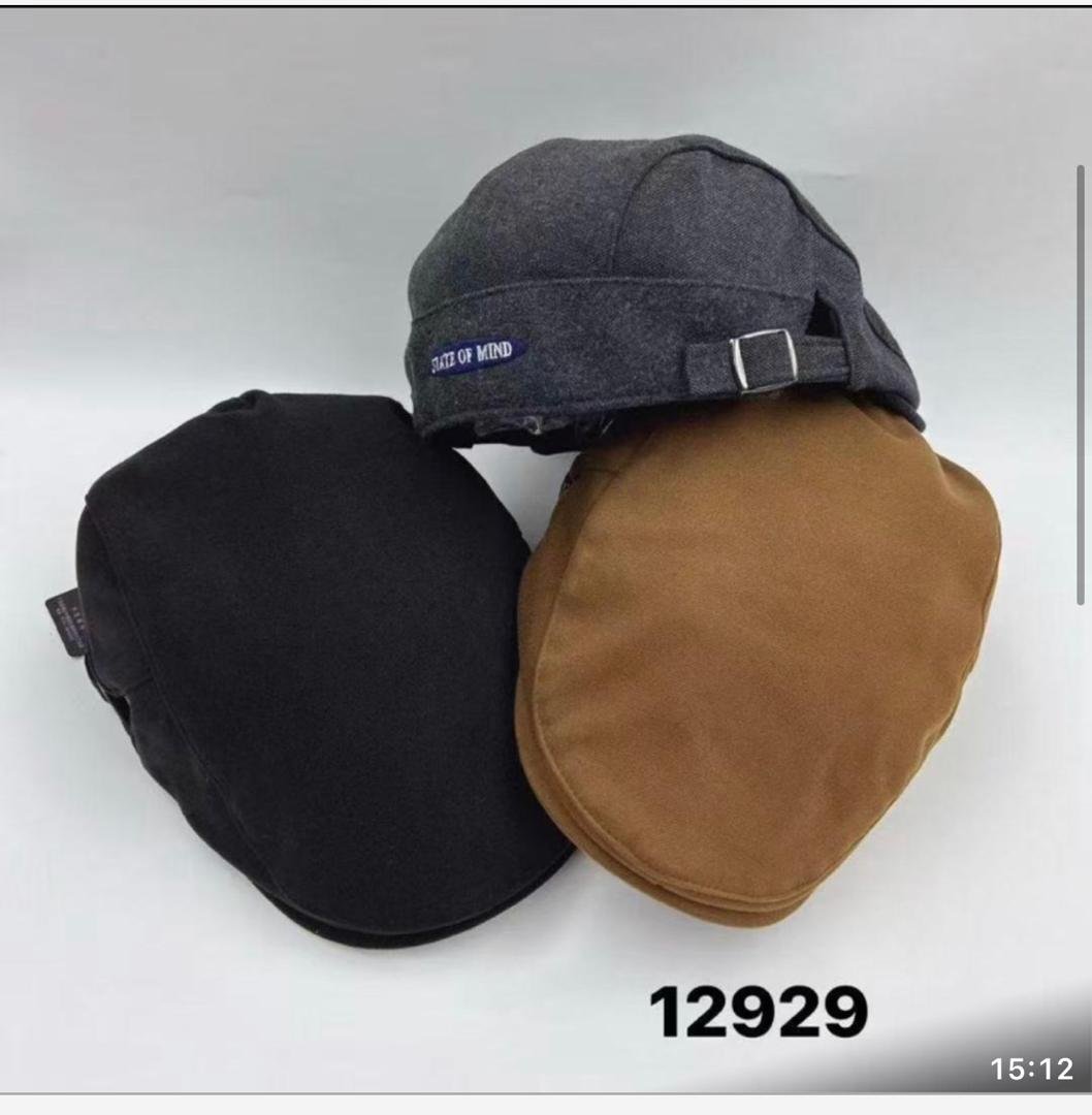 Béret à boucle, noir, marron ou gris