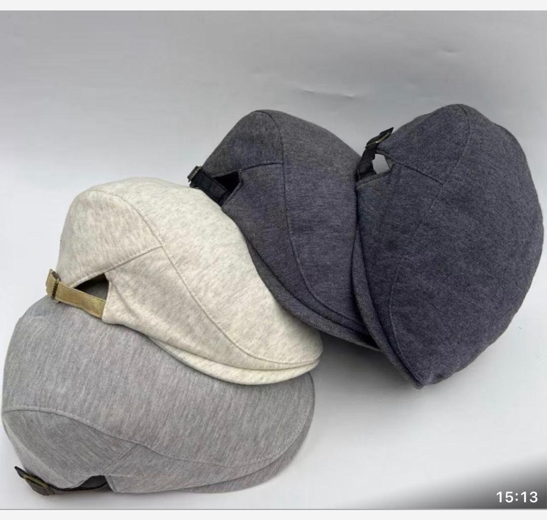 Béret en jersey, gris, beige ou bleu